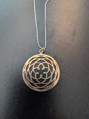Flower Of Life And Sterling Silver Box Chain